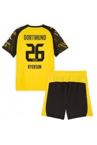 Borussia Dortmund Julian Ryerson #26 Jalkapallovaatteet Lasten Kotipeliasu 2025-26 Lyhythihainen (+ Lyhyet housut)